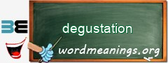 WordMeaning blackboard for degustation